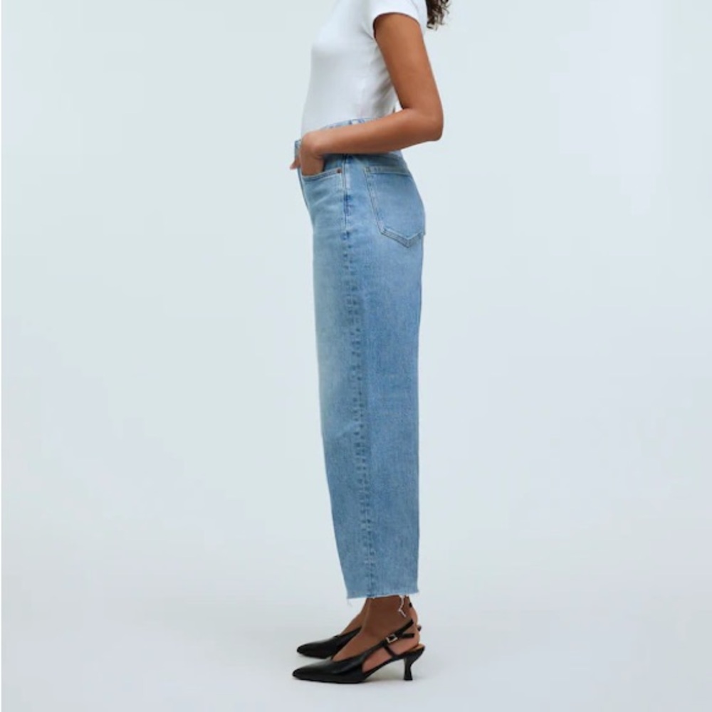 Madewell Petite Curvy Perfect Vintage Wide-Leg Crop Jean- Size 27P - Picture 3 of 9